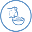 cat eating icon