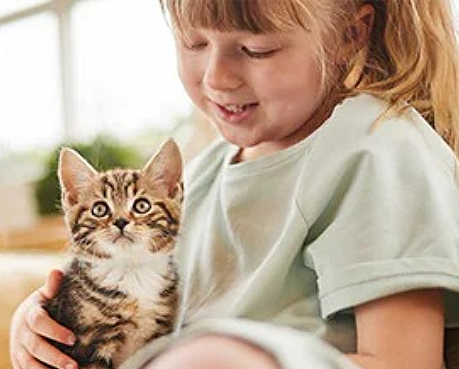 Girl With Happy Cat